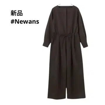 새상품 #Newans 스퀘어넥 점프수트 셔츠 소재 올인원