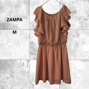 잔파 프릴 슬리브 쉬폰 원피스 튜닉 페미닌 상큼 M