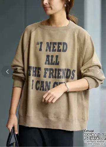 MEAN MACHINE AGE 별주 PEANUTS VTG CREW 맨투맨