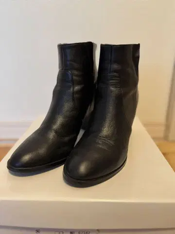 다이애나 숏부츠 부티 사이드 고어 블랙 가죽