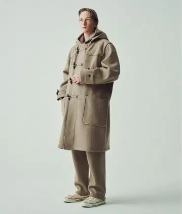 HERILL 헤릴 캐시미어 100% 더플 코트 베이지 2