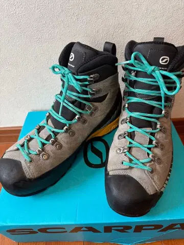 SCARPA 등산화 하이컷 그레이/터콰이즈