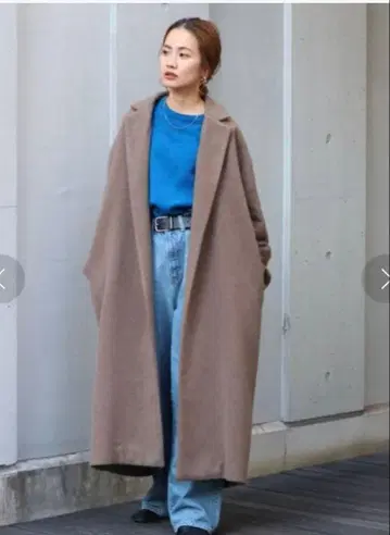 Ungrid 루즈 실루엣 체스터 코트 M 롱 기장