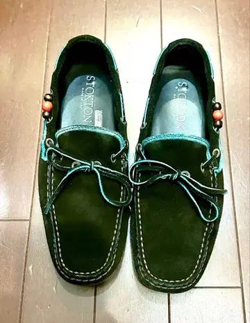 STOCKTON 스웨이드 모카신 블랙