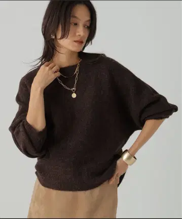 elura 야크 풀오버 다크 브라운