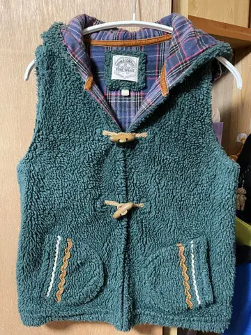 플리스 후드 부착 베스트