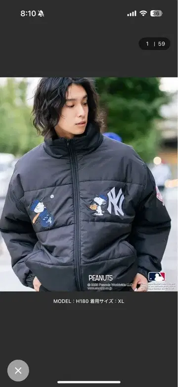 [ MLB ] 오리지널 디자인 나일론 퍼퍼 자켓 패딩 자켓