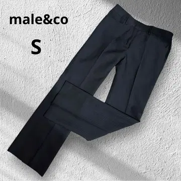 [ male&co ] 심플 스트레이트 슬랙스 센터 프레스 스트라이프 S