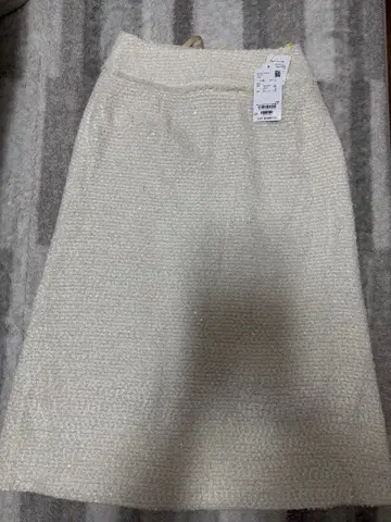 Rope Picnic 라메 믹스 화이트 타이트 스커트