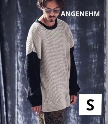 새상품 앙게네임 ANGENEHM 니트 S 와이드 실루엣