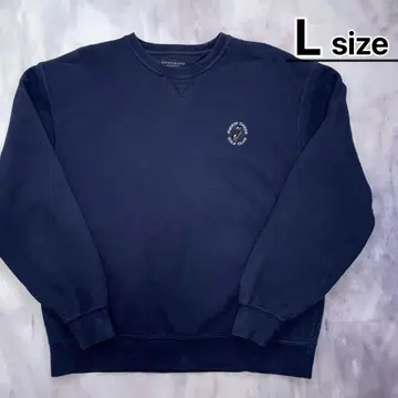 USA 구제 의류 맨투맨 L 네이비 원포인트 자수 골프 딱따구리 속기모