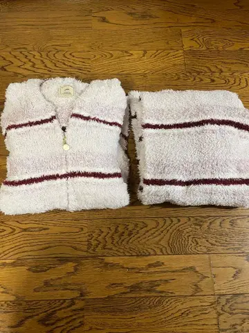 GELATO PIQUE 플리스 후드티 핑크와 화이트