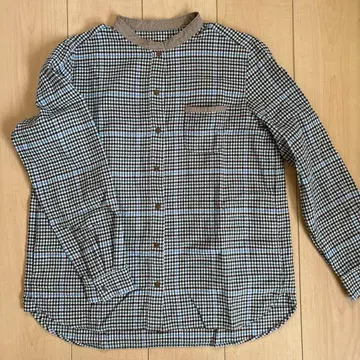 휴먼 우먼 체크 무늬 긴팔 셔츠