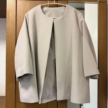 새상품급 에르스타일 노카라 자켓만 졸업식 입학식 베이지 수트