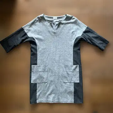 PLST 그레이 무릎 기장 원피스 사이즈 2