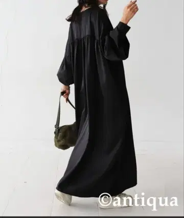 안티카 블랙 롱 셔츠 원피스 TL 미사용 새상품