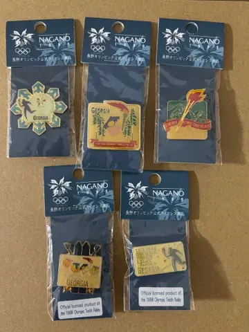 나가노 올림픽 핀 배지 GEORGIA