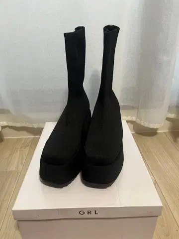 GRL 통굽 니트 미들 부츠 [ zr1193 ]