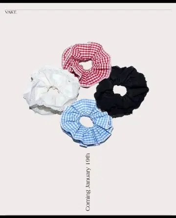 vakt . 깅엄 체크 스크런치 모모치하루 shishikui