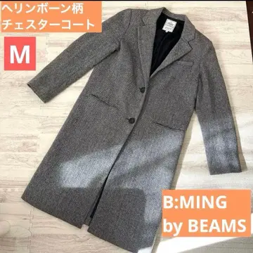 [ 클리닝 완료 ] 헤링본 무늬 체스터 코트