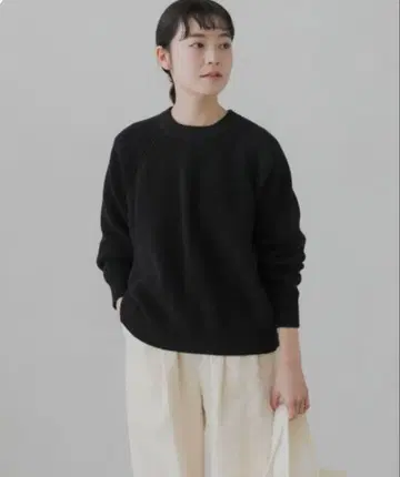 카구레 코튼 크루넥 개구리 니트