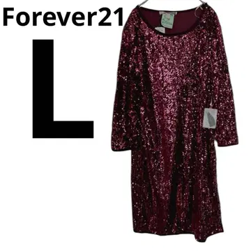 Forever21 [ L ] 스팽글 드레스 핑크 퍼플
