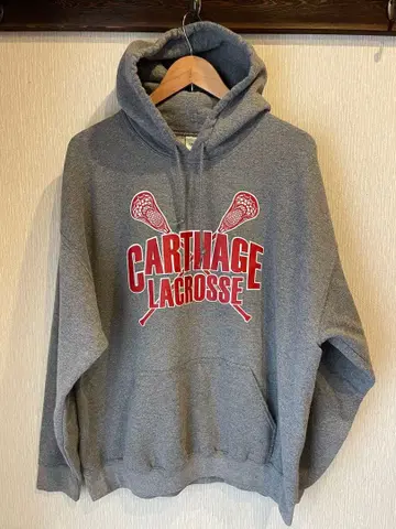 칼리지 프린트/후드티 Carthage Lacrosse 그레이