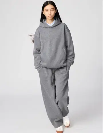 미사용 유니클로 맨투맨 와이드 팬츠