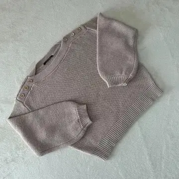 INGNI 잉그 긴팔 니트 숏 기장 베이지 복슬복슬