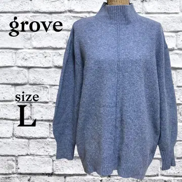 P33 그로브 [ L ] 하이 게이지 니트 스웨터 하이넥 월드