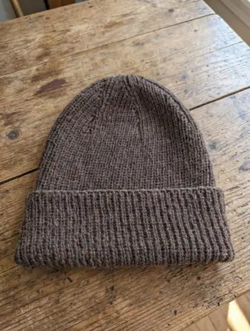 알파카 니트 모자 비니 브라운