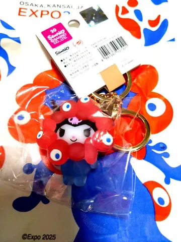 산리오 나리키리 클리어 키링 쿠로미 만박