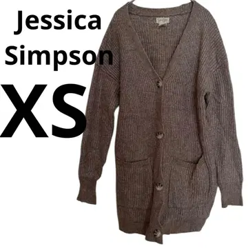 제시카 심슨 [ XS ] 베이지 가디건 롱 기장 겨울