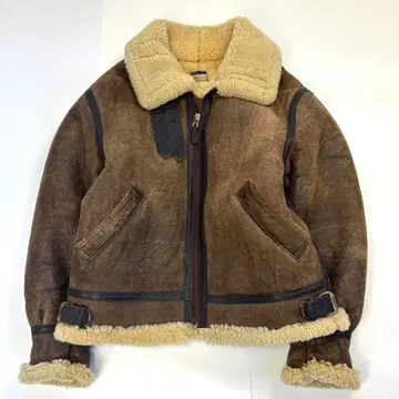 새상품급 XL AVIREX B-3 리얼 무스탕 플라이트 자켓 봄버