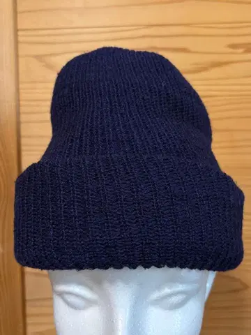 두꺼운 니트 모자 네이비 컬러