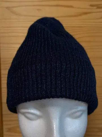 니트 모자 네이비 나염