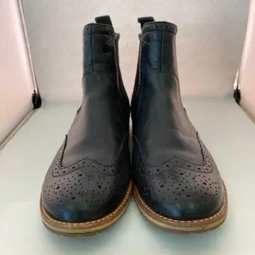 H87 REGAL 가죽 사이드 고어 부츠 윙 칩 23.5cm