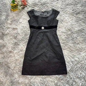 자이로 화이트 원피스 [M] 2 블랙 울 라메 믹스 결혼식 2차 모임