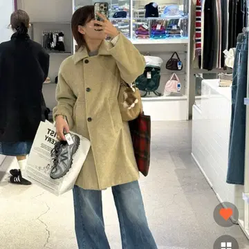 NUGU daisy 컬러 미들 코트 khaki