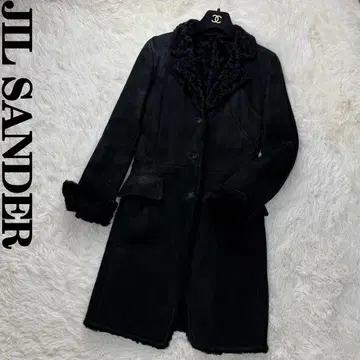레어 JIL SANDER 질 샌더 퍼 무스탕 코트 블랙