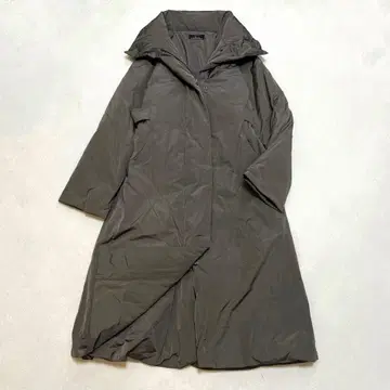 레킵 요시에 이나바 롱 다운 코트 38 벨티드 A 라인 하이넥