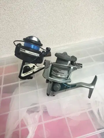 스피닝 릴 2대 세트 블랙/실버/블루