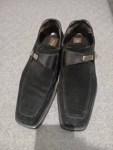 Cesare Paciotti 블랙 스웨이드 드레스 슈즈