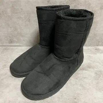 어그 부츠 (LL) 숏부츠 보아 블랙 스웨이드 느낌