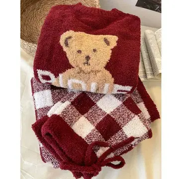 테디베어 플리스 룸웨어 세트 M