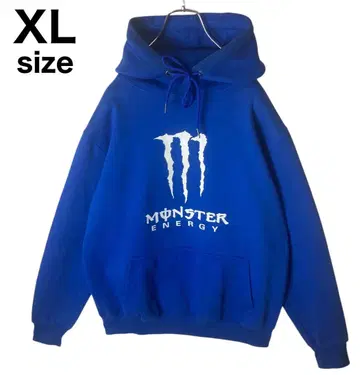 레어 구제 의류 몬스터 에너지 빅 로고 블루칼라 후드 맨투맨 XL 사이즈