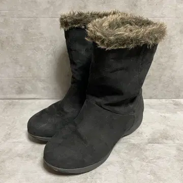 [뷰스] (S) 숏부츠 보아 라운드토 스웨이드 느낌 블랙