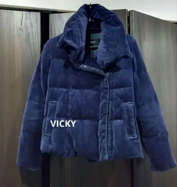 새상품급 추천! VICKY 비키 따뜻한 아우터 네이비 S 사이즈