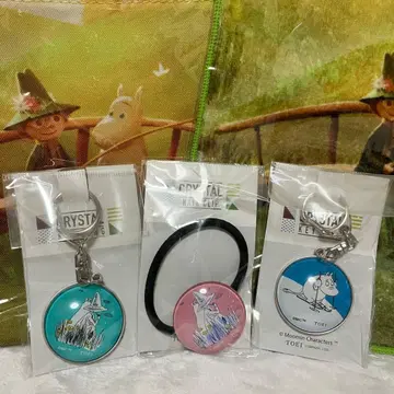 무민 계곡 친구들 플랫 파우치 핸드 타월 키링 머리끈