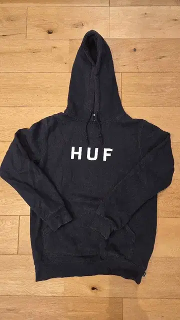 HUF 후드 부착 후드티 네이비 M